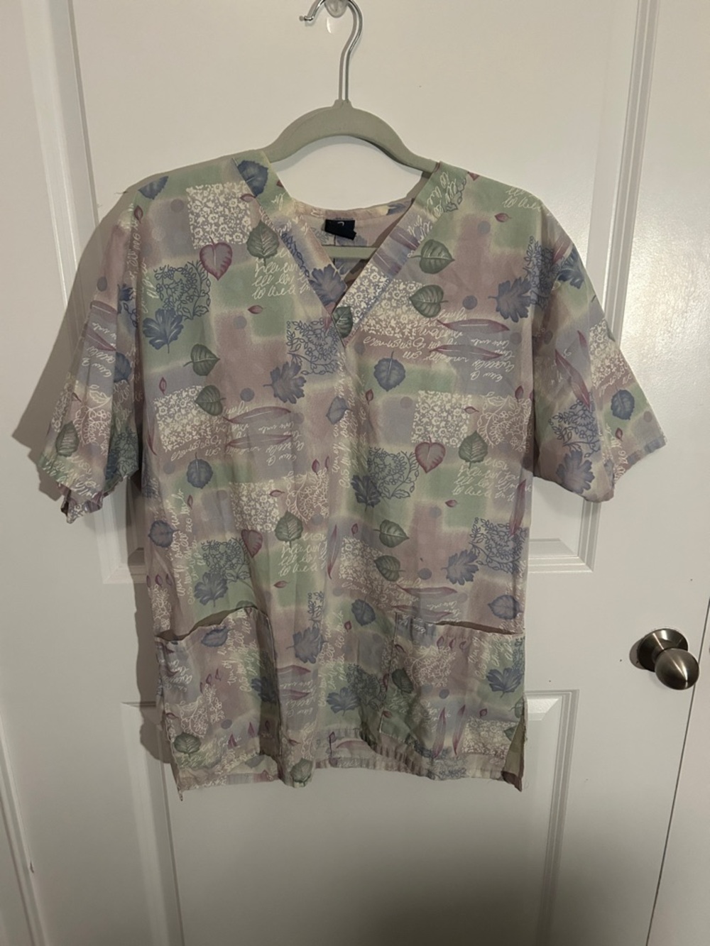 Barco Uniforms Pastel Floral Print Scrub Top - Multicolor